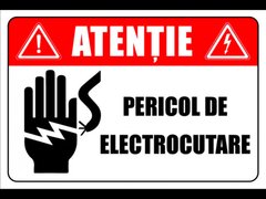 Indicator de securitate atentie pericol de electrocutare